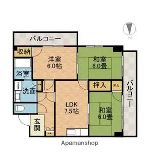 3DKの間取り画像