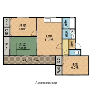 マプログレイスⅢ【2階】の間取り