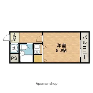 コーポラスムツミ【3階】の間取り