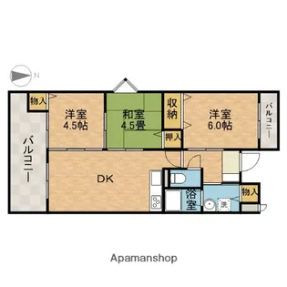 フォルテ中津【3階】の間取り