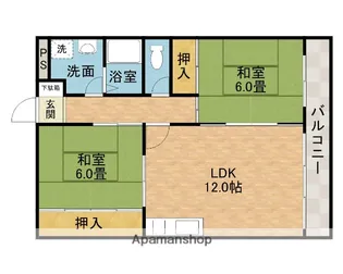 サークハイツ【2階】の間取り