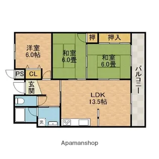 フロレセール茨木【6階】の間取り