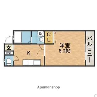 モンフルール竹橋【3階】の間取り