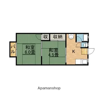 園田ハイムA棟【2階】の間取り