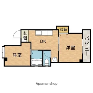 ハイツ雅Ⅱ【2階】の間取り
