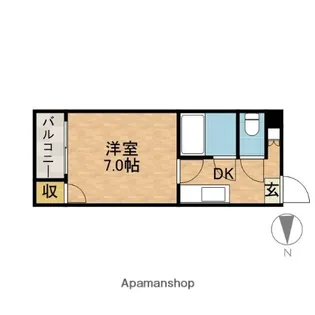 フジイマンション【2階】の間取り