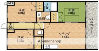 グリーンシャトーⅠ【3階】の間取り