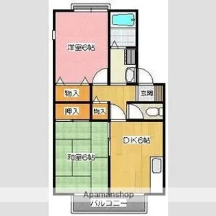 サニーハイツ【2階】の間取り