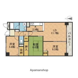 ロイヤルアネックス【2階】の間取り