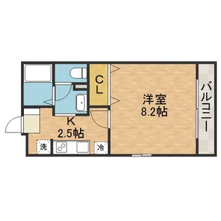 キオラ上穂【1階】の間取り
