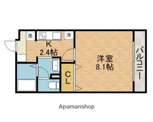 キオラ上穂【2階】の間取り