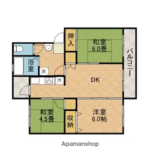 郡山団地A24棟【2階】の間取り