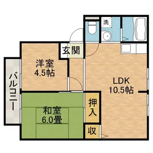 シャロームE【2階】の間取り