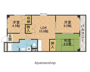 エトアール茨木【4階】の間取り