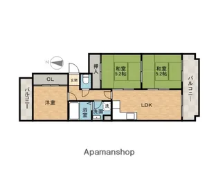 サンハーレ上穂【4階】の間取り