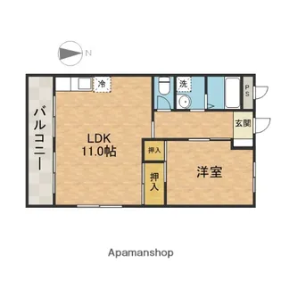 西田マンション【2階】の間取り
