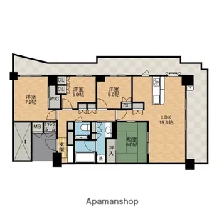 アルス茨木【6階】の間取り