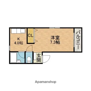 ネオハピネス末広【3階】の間取り
