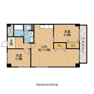 ルルーディ古川【4階】の間取り