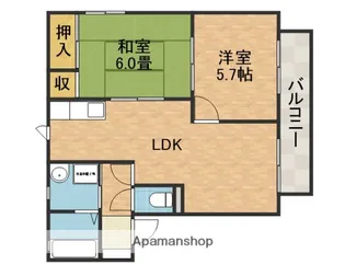 ラクシュミー鳥飼【1階】の間取り