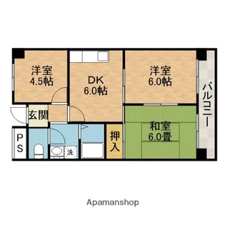 リバーサイド上野【3階】の間取り