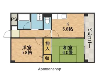 ピュアプレイス【4階】の間取り