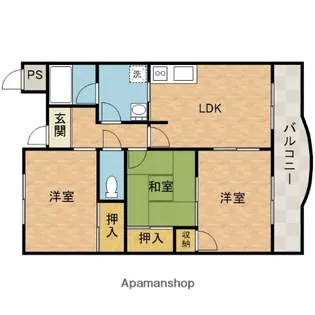 リファインドカースル【2階】の間取り