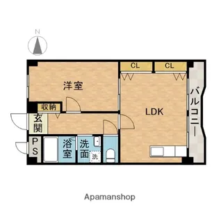 タウンハイツ南茨木1号館【3階】の間取り
