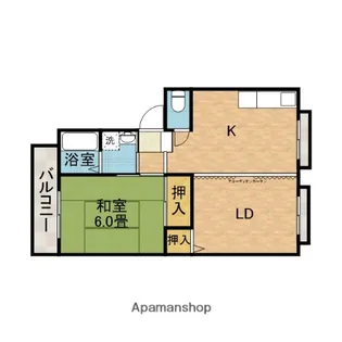 サンハイツ千原Ⅱ【1階】の間取り