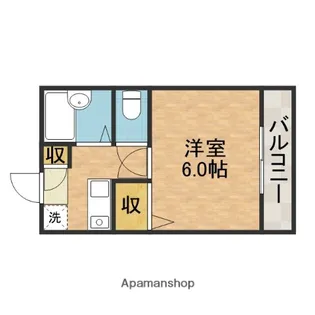 シャンブル南春日丘【2階】の間取り