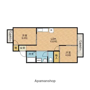 若園ハイツ(11−10)【2階】の間取り