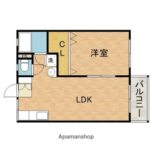 ブライトン24MIDDLE棟【1階】の間取り