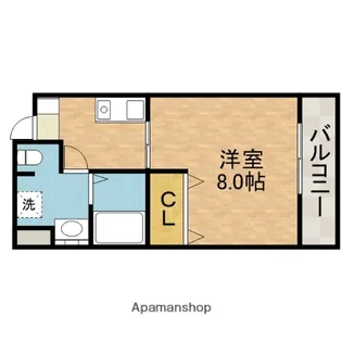 フローラルコミュニティーパレスさわらぎ【3階】の間取り