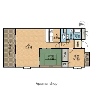ヌーヴェルハイム【3階】の間取り