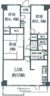 アーク茨木【6階】の間取り
