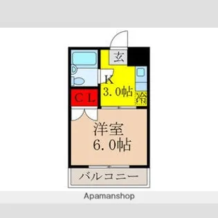 バンブーハイツ【2階】の間取り