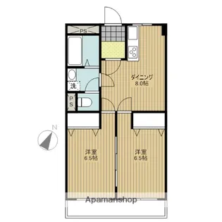 千里丘KMハイツ【2階】の間取り