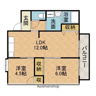 ヴィラ・ルヴェール【2階】の間取り