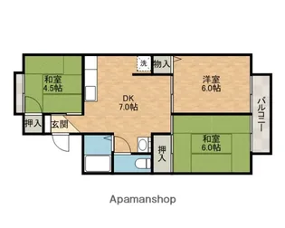 ドミールゆり【1階】の間取り