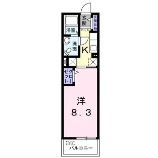 鶴野リバーサイドテラス【3階】の間取り