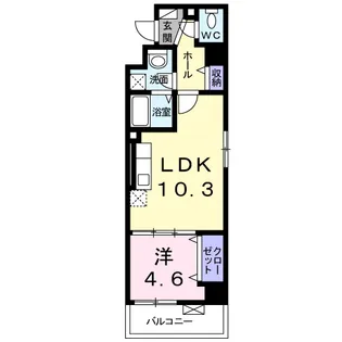 ハックベリー茨木南【3階】の間取り