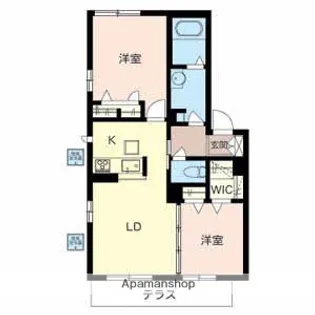 豊川モリハイツB棟【1階】の間取り