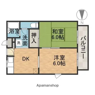 入江ハイツ3【2階】の間取り