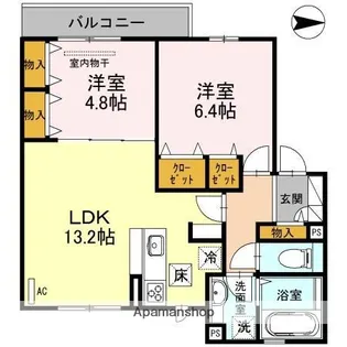 セジュール蔵【1階】の間取り