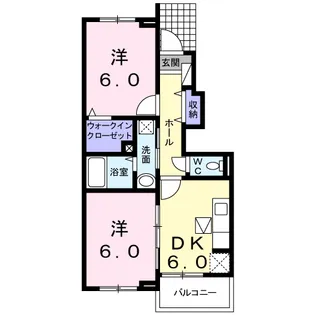 オーヴェスト1号館【1階】の間取り