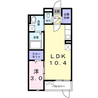 カンパーニュアウローラ【1階】の間取り