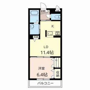 茨木シャーメゾン五日市【2階】の間取り