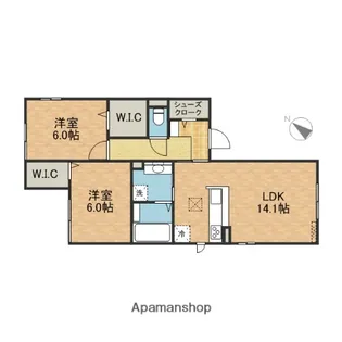 クラコート【1階】の間取り