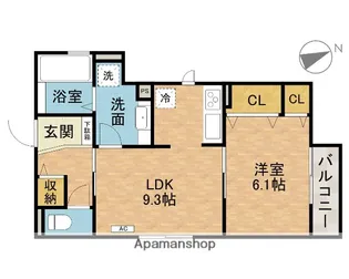 セジュール上穂積【1階】の間取り