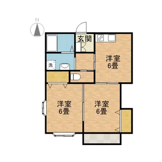 吉川ハイツ【1階】の間取り